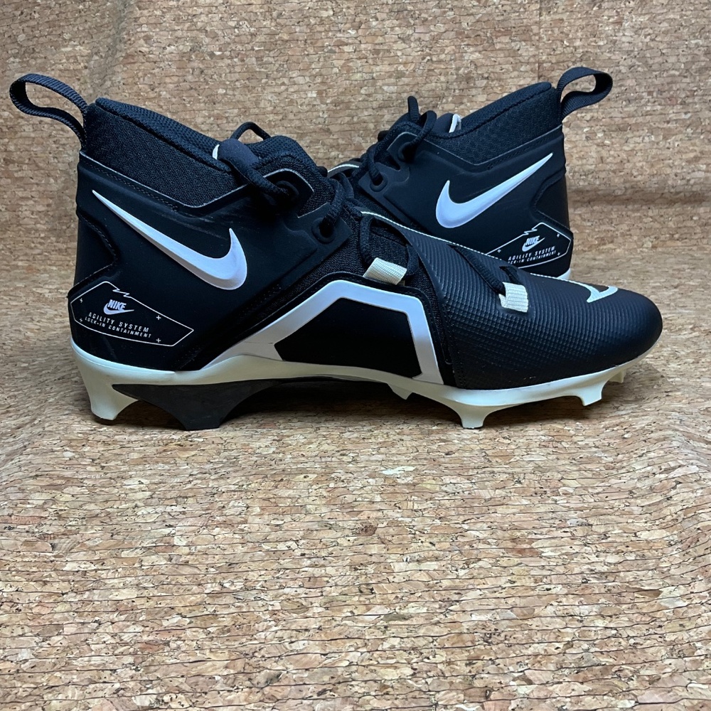 Nike Alpha Menace 3 Football Cleats Men’s Size 13 Black White - Picture 5 of 15